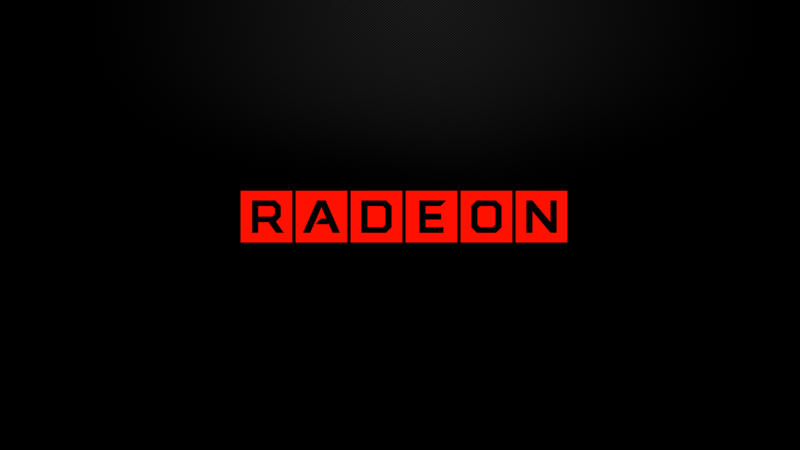 AMD, Radeon, logo, PC gaming, dark background