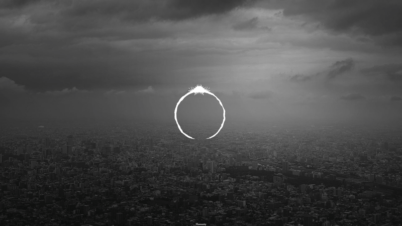 movies, fictional logo, text, circle, The Arrival (2016), city, clouds