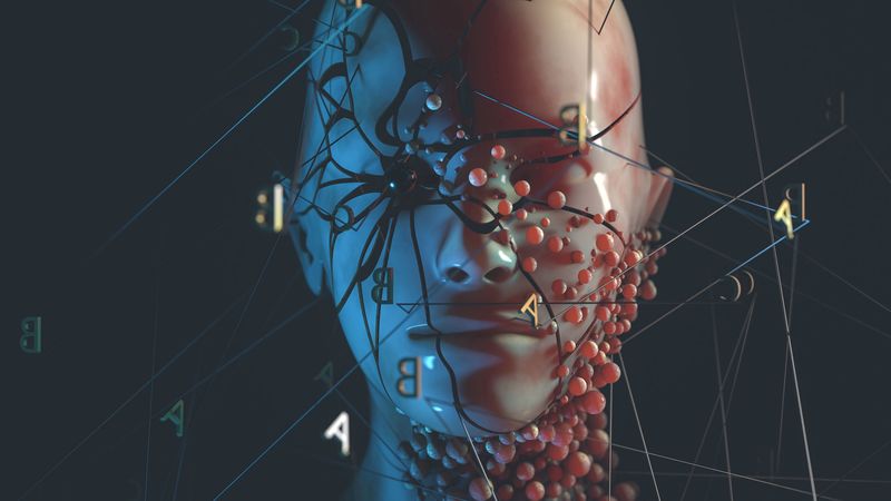dummy, head, mesh, balls, connections, 4k