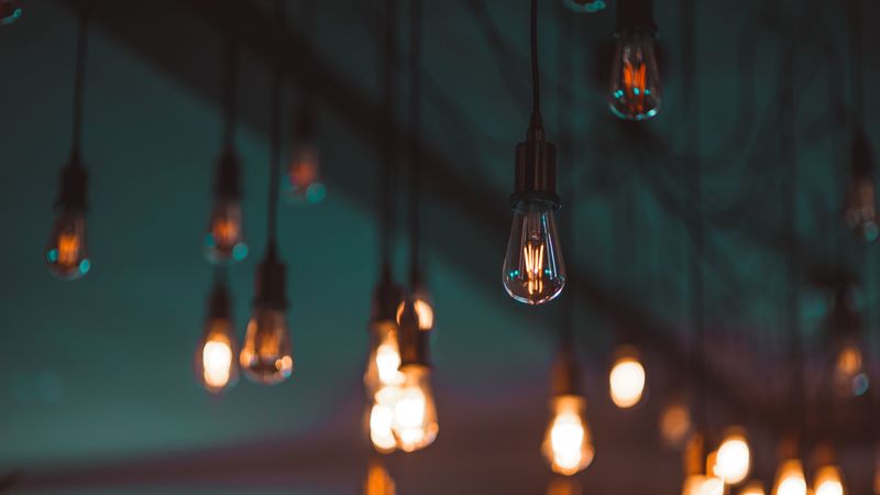 light bulbs, lighting, electricity, blur, ceiling, 4k