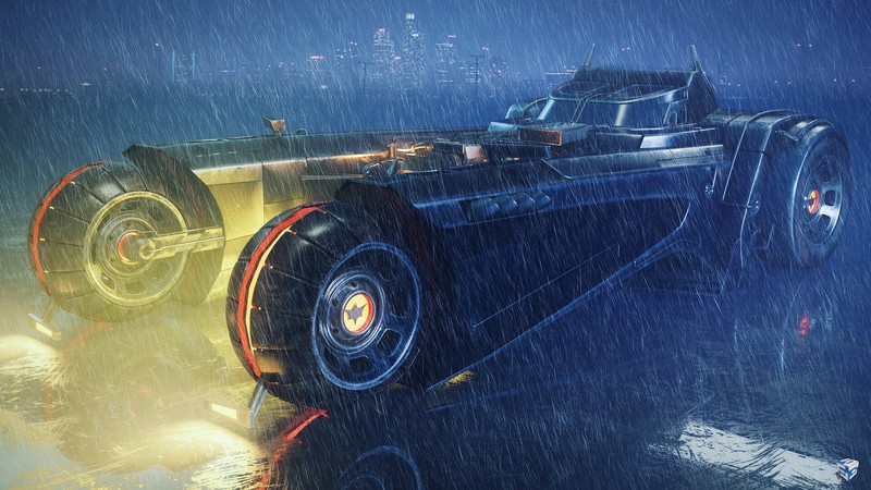 car, Batman, artwork, Batmobile, vehicle, rain, Sean Gordon Murphy