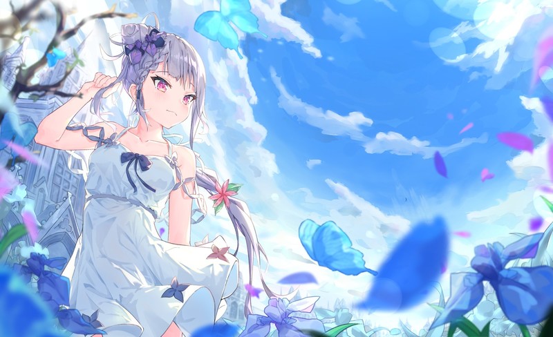 anime, anime girls, digital art, artwork, 2D, portrait, blue