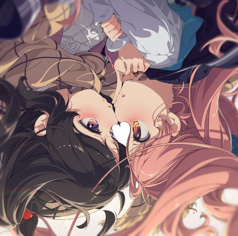 anime, anime girls, digital art, artwork, 2D, portrait display, vertical, upside down