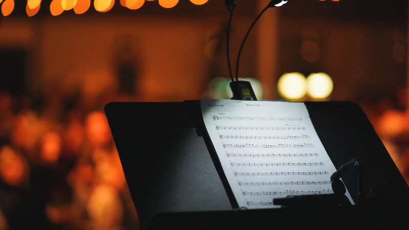 notes, music, light, glare, bokeh, 4k