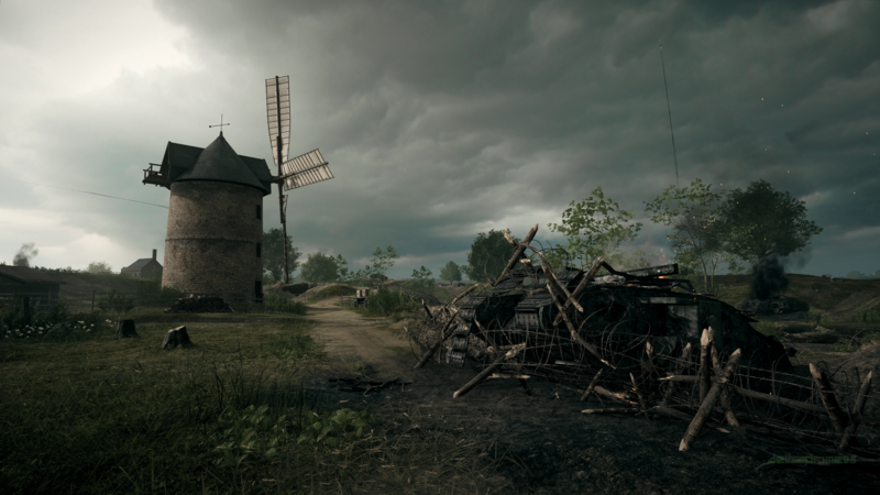 Battlefield, Battlefield 1, windmill, River Somme, PC gaming, screen shot, World War I