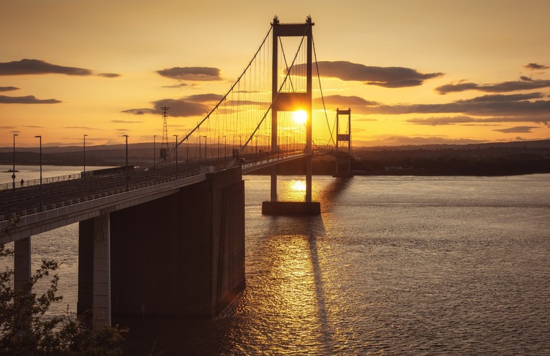 sunlight, bridge, Bristol, sky, sunset, construction, UK, Britain