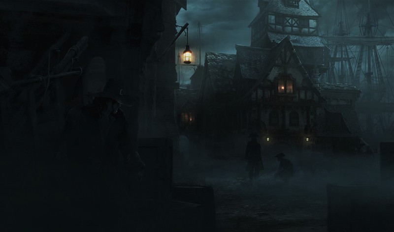 Solomon Kane, Mythic Games, Moon, moonlight, castle, horror, mist, dark, night