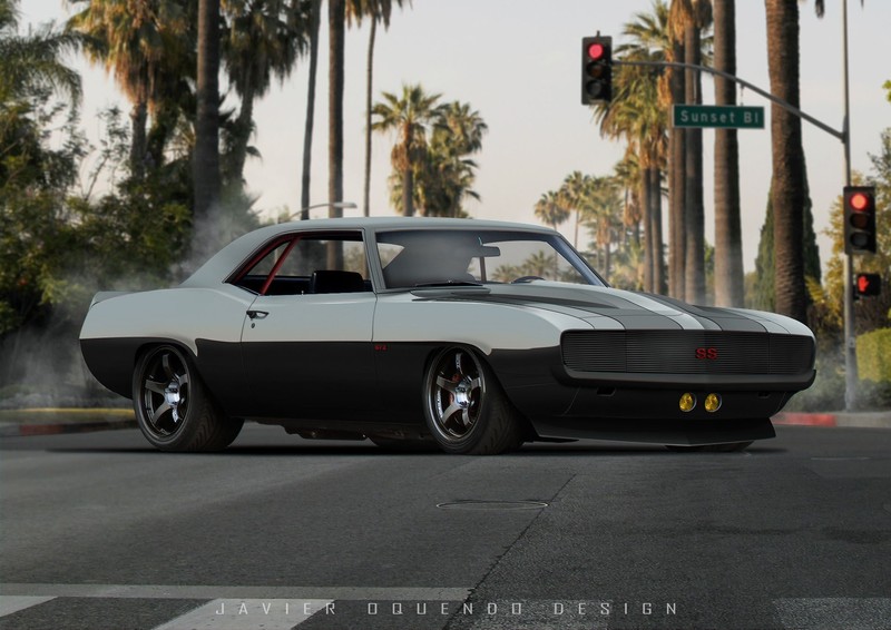 Chevy, black cars, car, vehicle, chevrolet Camaro SS 572, pop-up headlights