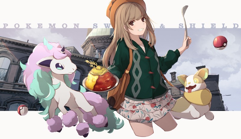 anime, anime girls, digital art, artwork, 2D, portrait, Pokemon SwordandShield