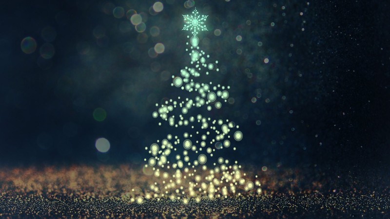 vector, bokeh, Christmas Tree, abstract