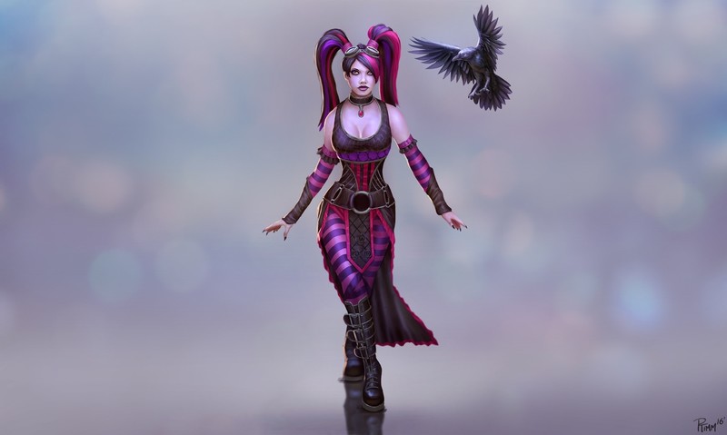 Andy Timm, Smite, video games, video game girls, video game art, frontal view