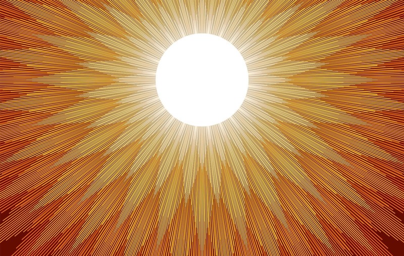 Sun, sun rays, digital art