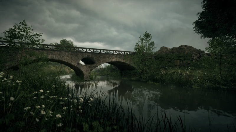 Battlefield 1, Battlefield, France, River Somme, bridge, nature, screen shot, video games, PC gaming, in-game