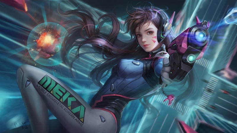 D.Va (Overwatch), Overwatch, bodysuit, top view