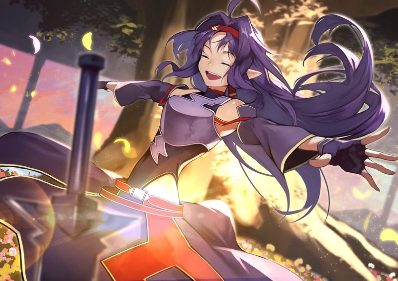 anime, anime girls, digital art, artwork, 2D, portrait, Sword Art Online, Yuuki Konno