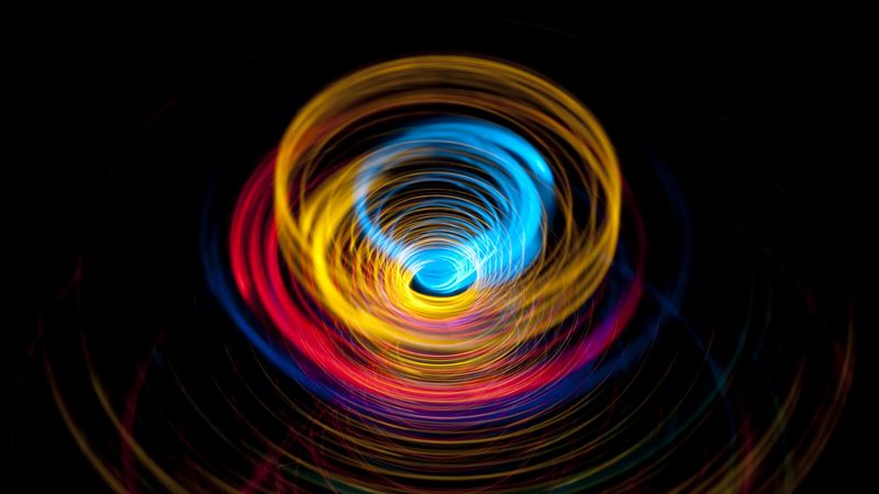 funnel, rotation, circles, abstraction, colorful, 4k