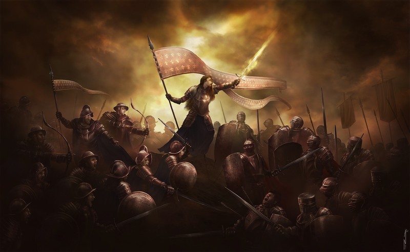 Jeanne dArc, dark, fantasy art, artwork