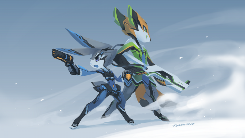 Zootopia, Judy Hopps, Nick Wilde, furry, Disney, gun, robotic, Anthro, weapon