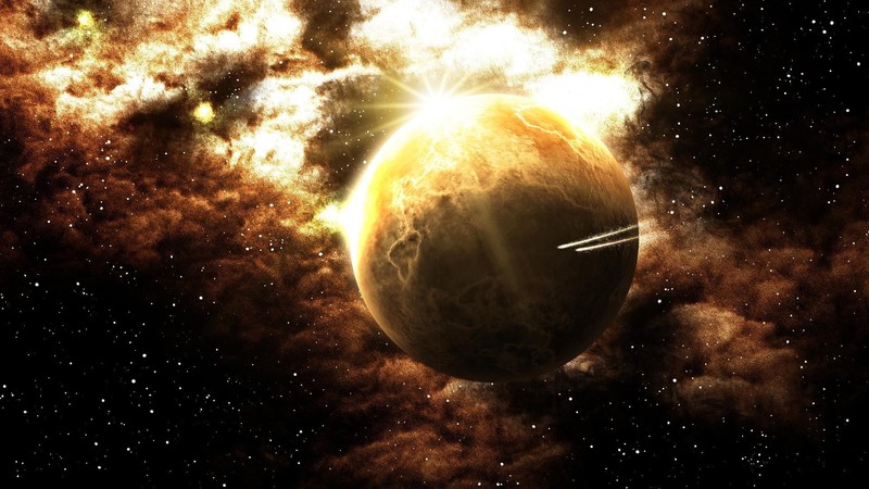 planet, space, stars, galaxy, 3D, space art, digital art