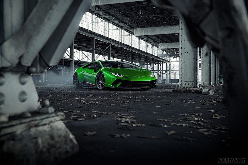 car, vehicle, Lamborghini, green cars