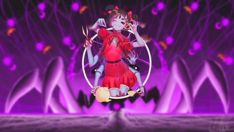 Undertale, anime, anime girls, Muffet