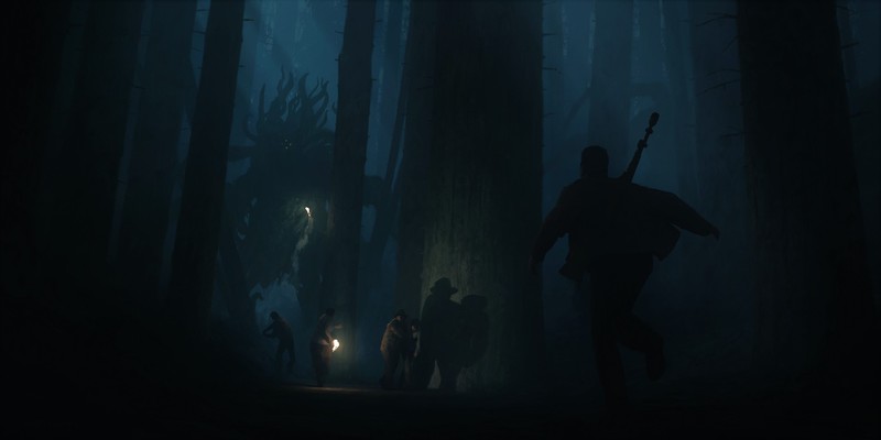 Cthulu, H. P. Lovecraft, Richard Wright, space, stars, creature, night, mansion, church, forest, horror