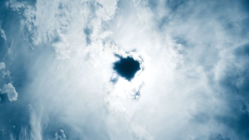 clouds, sky, porous, blue, 4k