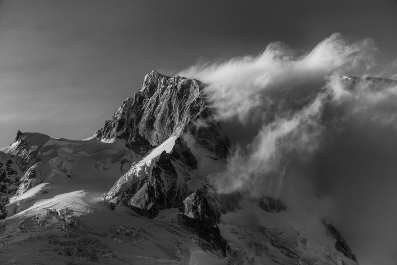 landscape, mountains, snow, ice, cold, monochrome