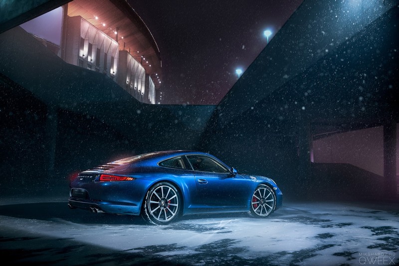 car, snow, vehicle, blue cars, Porsche, Porsche 911