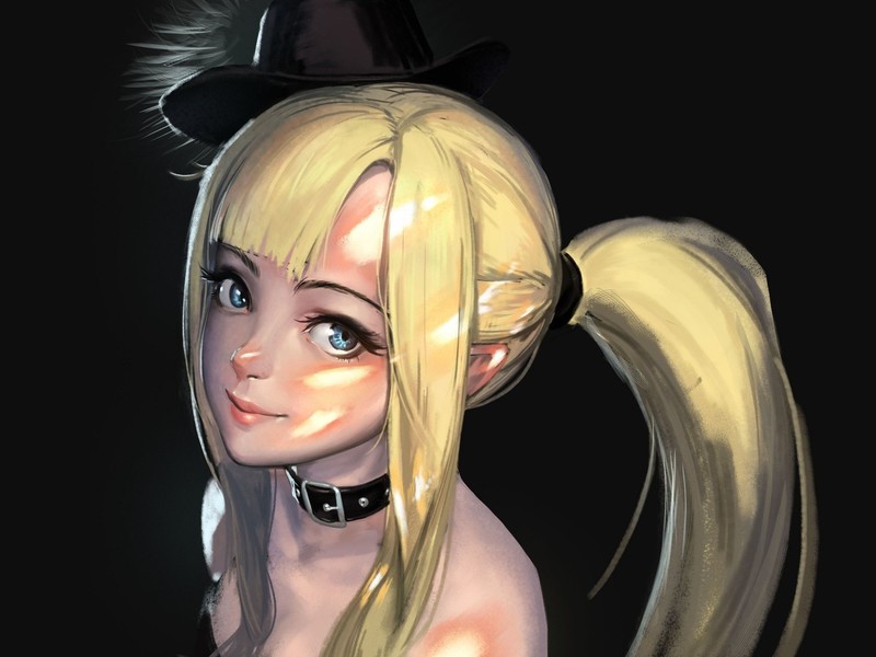 blonde, face, anime girls, anime