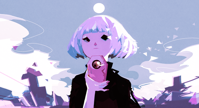 Nano Mortis, cross, women, phone, abstract, artwork
