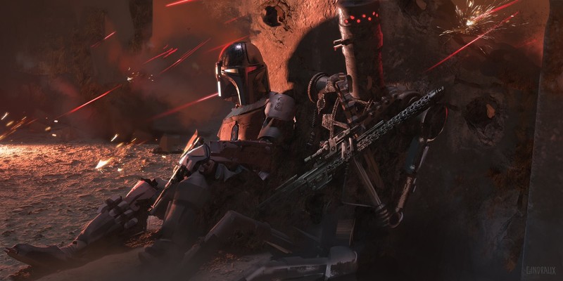 The Mandalorian, tv series, concept art, Nick Gindraux, Star Wars, IG-11
