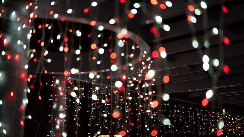 glare, bokeh, garland, light, lighting, illumination, 4k