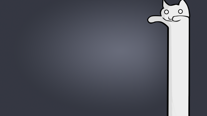 cats, digital art, humor, memes, minimalism, longcat, simple background