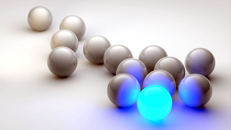 balls, neon, glow, shape, 4k