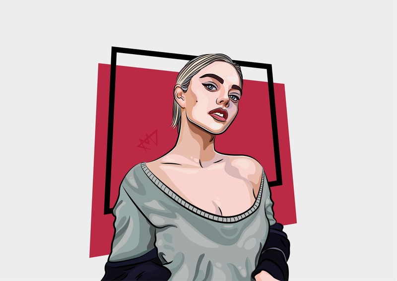 women, artwork, portrait