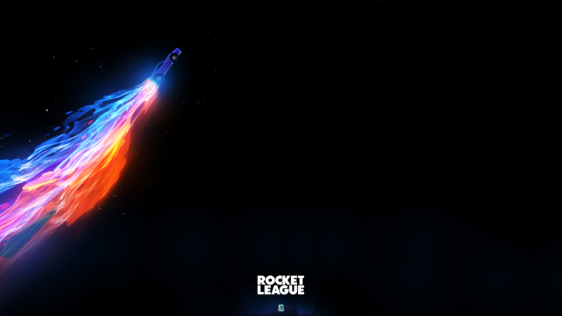 video game art, Rocket League, blue flames, black background, car, video games, colorful, digital art, logo, space