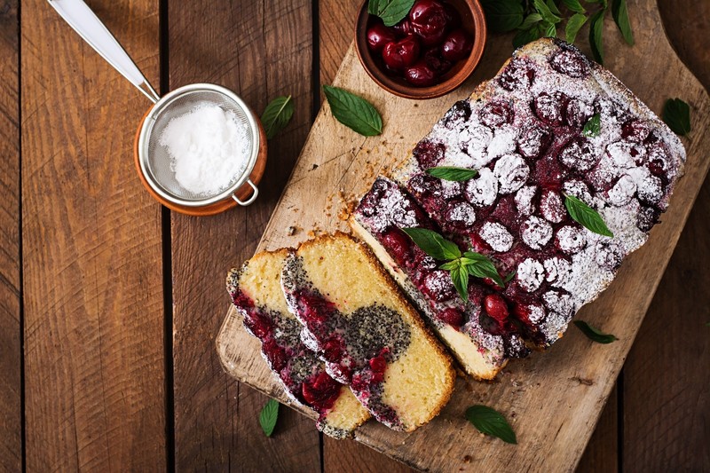 food, sweets, fruit, cake
