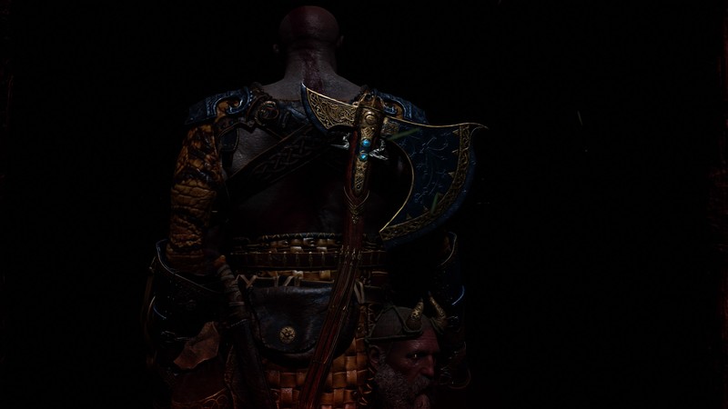 God of War, game art, PlayStation 4, video games, video game characters, Kratos, Axe, dark