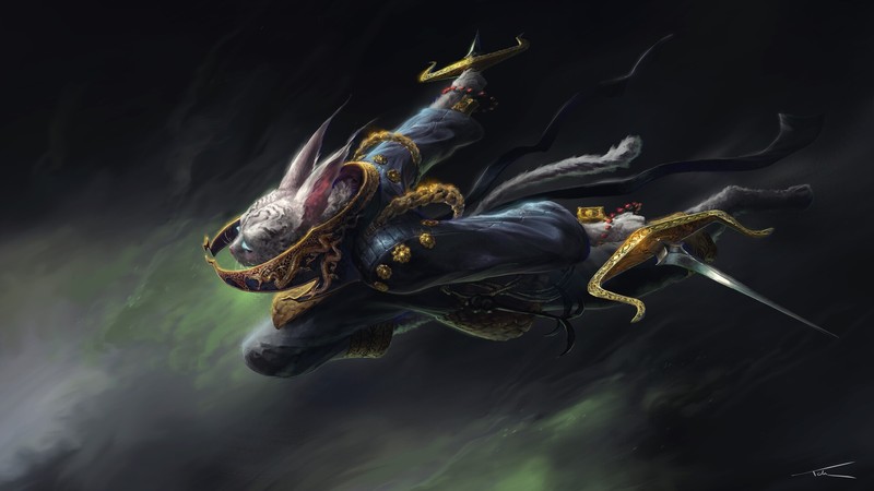 Thomas Chamberlain - Keen, fantasy art, artwork, digital art, yokai