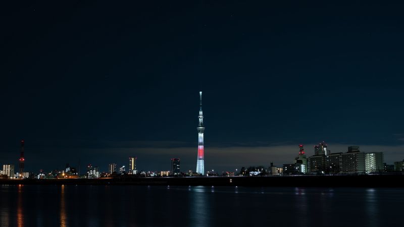 night city, panorama, city lights, tokyo, japan, 4k