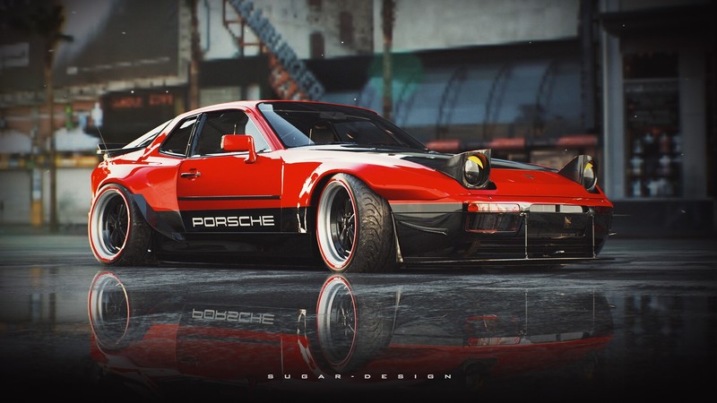 render, car, vehicle, red cars, Porsche