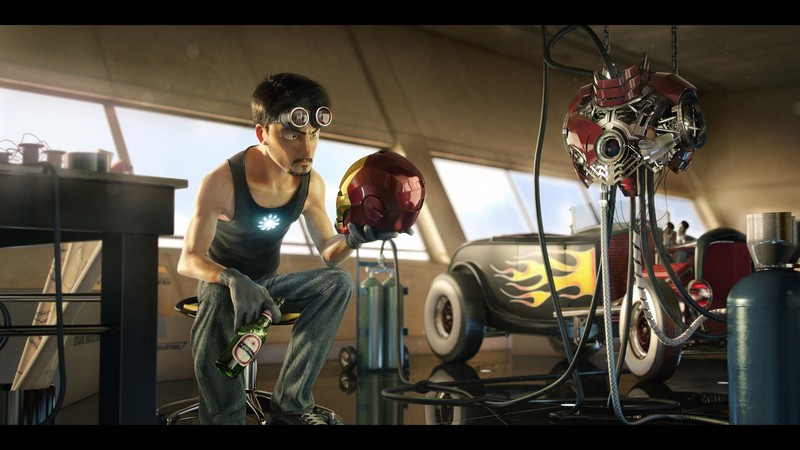 Iron Man, digital art, suite, superhero