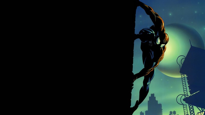 Spider-Man, comic art, black, superhero