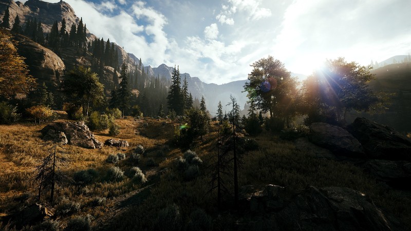 FarCry 5, landscape, sunset, wilderness, Moon, night, stars, game art