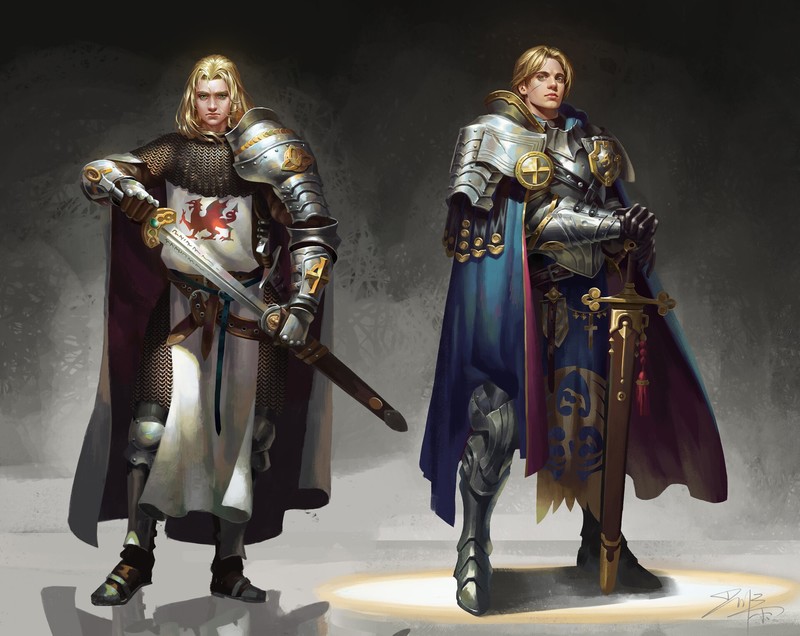 portrait display, drawing, fantasy art, armor, fictional character