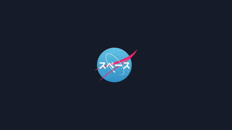 NASA, Japanese Art, logo, minimalism