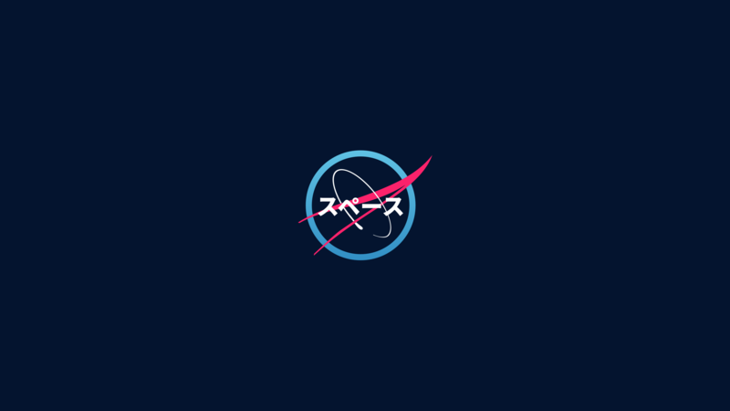 NASA, Japanese Art, logo, minimalism, modern