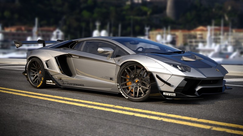 car, silver cars, Lamborghini, vehicle, Lamborghini Aventador