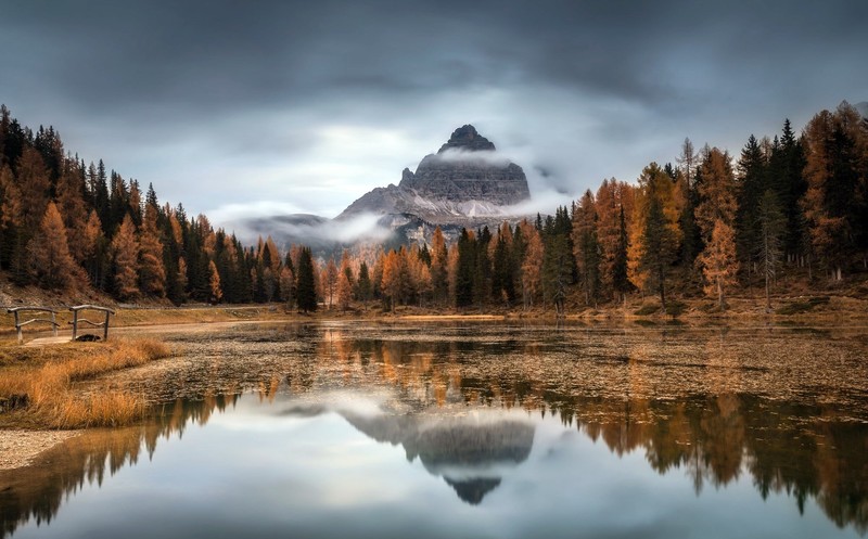 Italy, nature, fall, reflection, Dolomites (mountains), dolomite alps, lake
